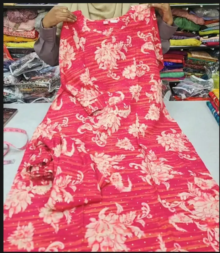 Premium 1st Quality Rayon Stright Side cut Top Co-Ord Set | TS3372